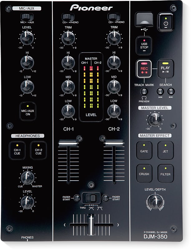 Pioneer DJ DJM-350 Share 2-channel effects mixer, USB recording