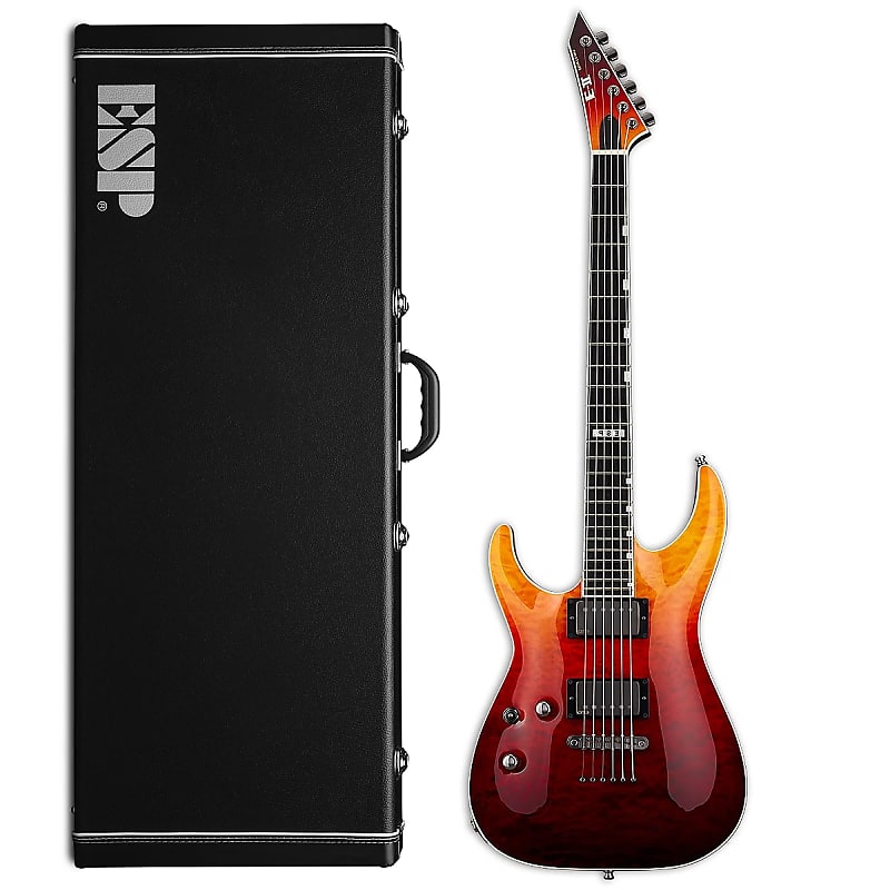 ESP E-II Horizon NT-II LH Tiger Eye Amber Fade Left-Handed Electric Guitar + Hard Case NT2 NT 2 - B-Stock image 1