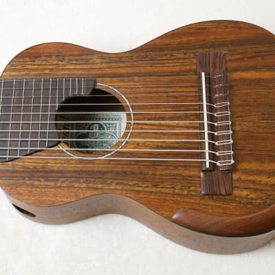 RARE Cathedral Guitar Mini Ovangkol 10-String Parlor Guitar Conversion to Classical Harp Guitar w/Sound Port for sale