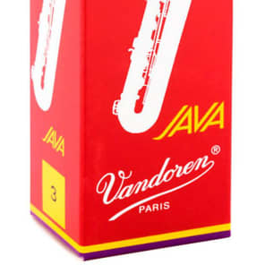 Vandoren SR343R Java Red Series Baritone Saxophone Reeds - Strength 3 (Box of 5)