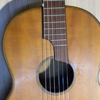 tolle vtg Klassikgitarre 4/4 Konzertgitarre Gitarre vollmassiv Deutschland ~1950 image 15