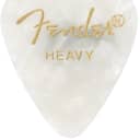 Fender 351 Premium Celluloid Guitar Picks - White Moto- Heavy 144-Pack (1 Gross)