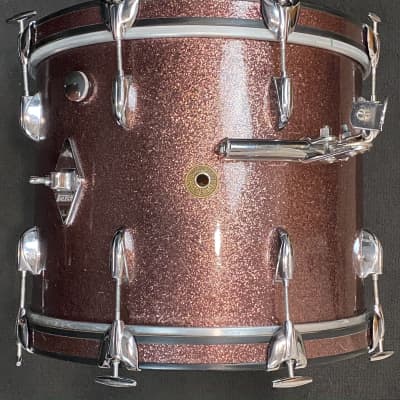 Gretsch 18/12/14/5.5x14" 60's Round Badge Drum Set - Burgundy Sparkle image 6