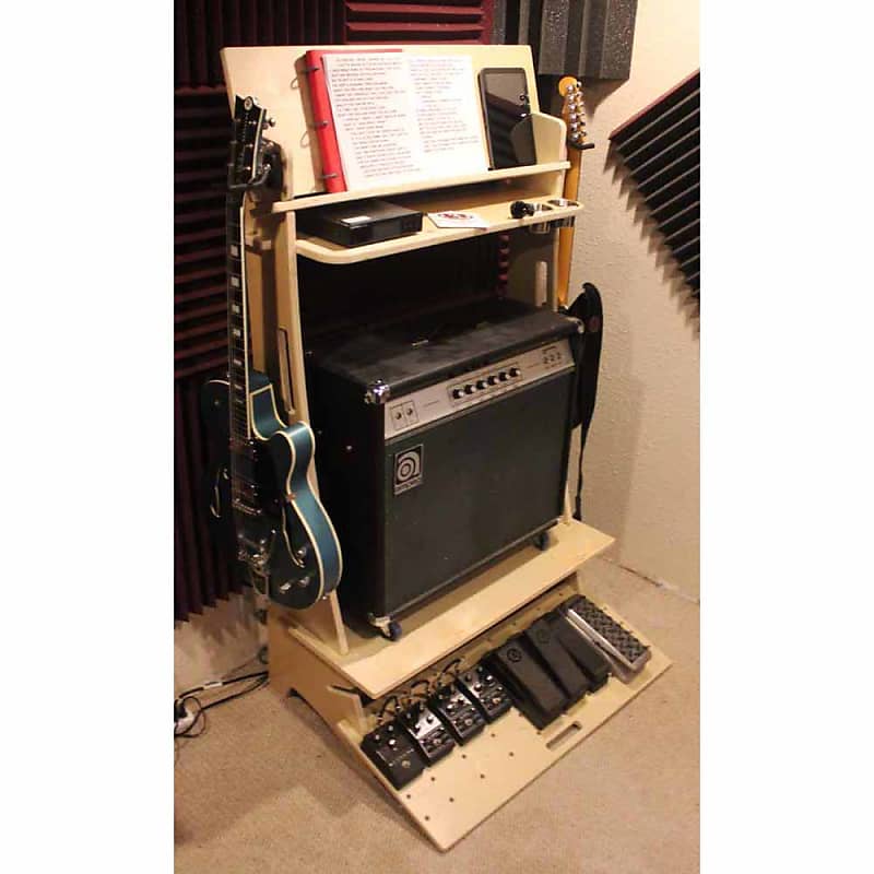 Rotating 1X12 guitar speaker cabinet / Amp Stand.  Pédales de guitare,  Studio de musique, Support de guitare