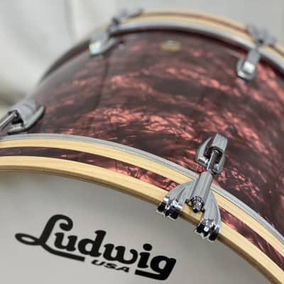 Ludwig 20/12/14" Classic Maple Downbeat Drum Set - Burgundy Marine Pearl image 5