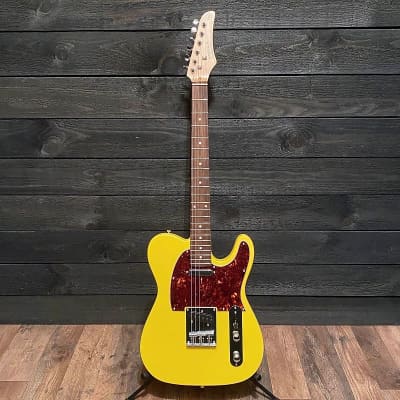 Nashville Guitar Works Custom Nitrocellulose T-Style Yellow Electric Guitar w/ Gig bag image 4
