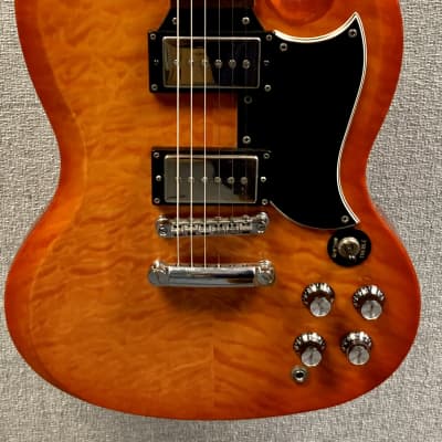 Dot on Shaft Double Cutaway Electric Guitar - Quilted Maple top for sale