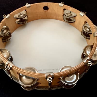 Ludwig 10” Tunable Wood Shell Tambourine Double-Row Jingles image 4