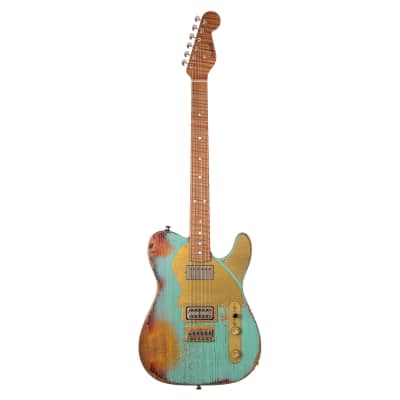 Paoletti Guitars Nancy Loft FLTH - Heavy Distressed Surf Green - Ancient Reclaimed Chestnut Body, Hand Wound Pickups, Custom Boutique Electric - NEW! image 7