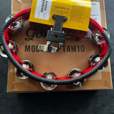 Gon Bops Tambourine with Quick Release Mount - Red image 2