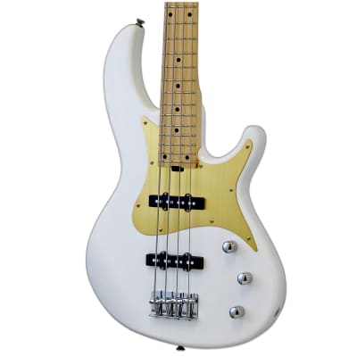 Aria Pro II Electric Bass Guitar White image 3