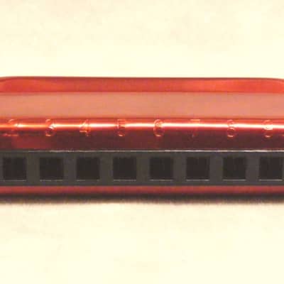 "Simply Red" Deluxe 10 Hole Diatonic Harmonica with Case - Key Of C image 5