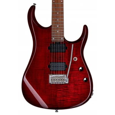 STERLING BY MUSIC MAN - JP15 FLAME MAPLE TOP ROYAL RED image 1