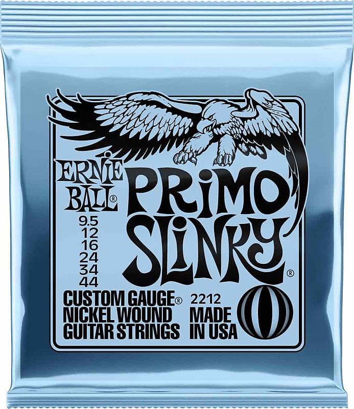 Ernie Ball 2212 - Jeu de cordes guitare électrique Primo slinky - 9,5-44 image 1