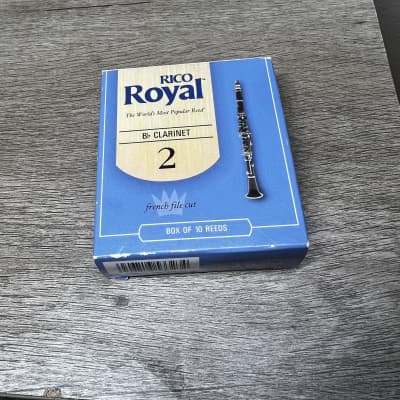 Rico Royal Bb Clarinet Reeds Strength 2 French File Cut New Open Box of 10 image 1