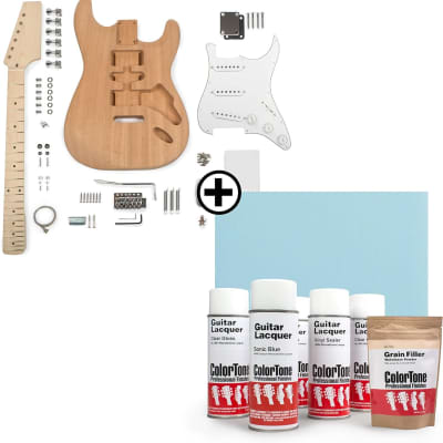 StewMac DIY S-Style Electric Guitar Kit with ColorTone Sonic | Reverb