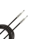 D'Addario PW-BG-20BK 20' Black Braided Straight to Straight Instrument Cable