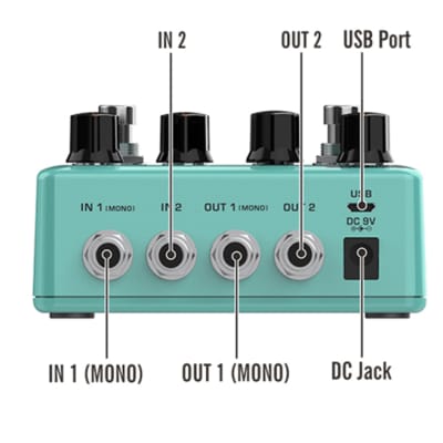 Nux Verdugo Series Duotime NDD-6 Dual Stereo Delay Guitar Effector Pedal image 3