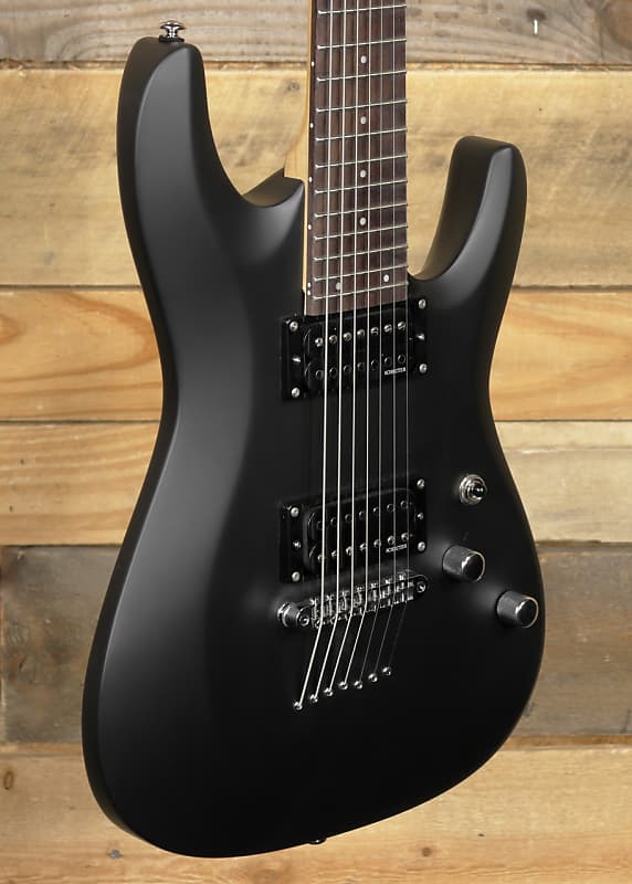 Schecter C-7 Deluxe 7-String Electric Guitar Satin  Black image 1