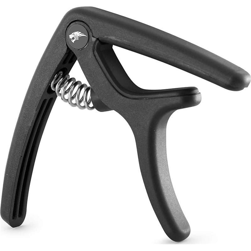 Tiger One-handed - Triggercapo, Universal Guitar Capo for Acoustic Guitar,  Classical Guitar, Electric Guitar and Bass Guitar. Easy to Use - Chrome 