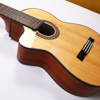 Agile Left Handed 7 String Multiscale Fan Fret Classical Acoustic Guitar Renaissance Classical 72527 EQ  CUT NA  LH image 5