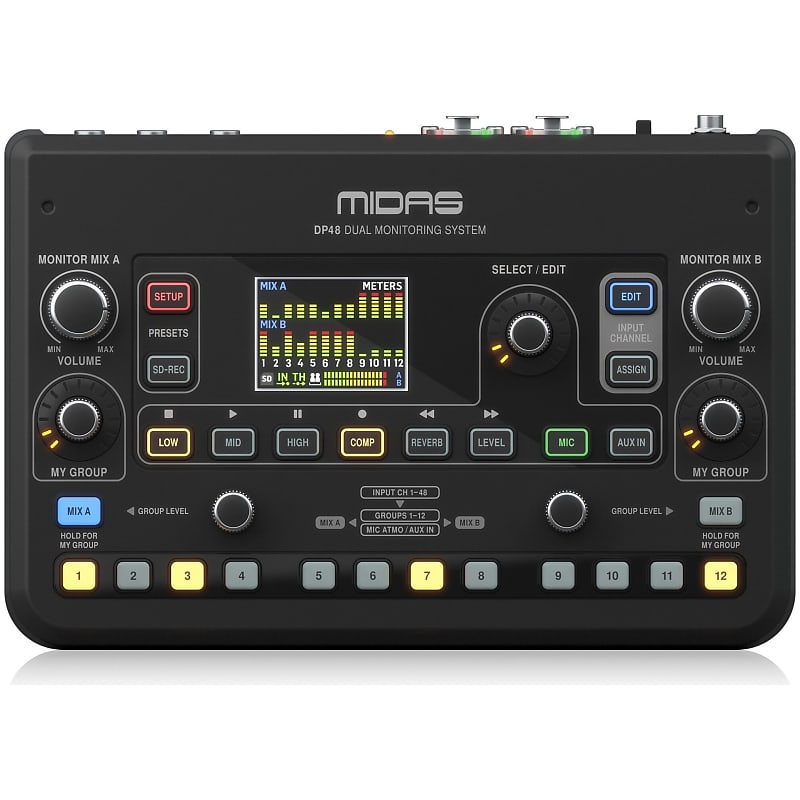 Midas DP48 Dual 48-Channel Personal Monitor with SD Recorder image 2