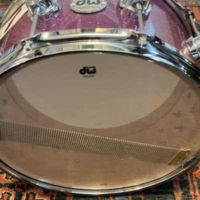 DW Collector’s Series SSC Maple Snare 6.5x14 Purple Glass W/Chrome HW image 3