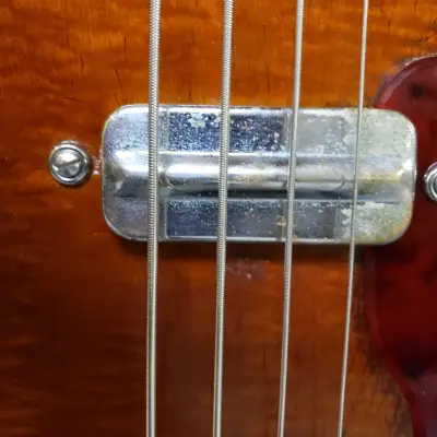 Video Demo 1964 Kay Model K5930 Bass Guitar Fretless Pancake Case Pickup Pro SEtup Hard Case image 6
