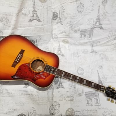 Epiphone Hummingbird / AV 1991 Vintage Sunburst Solid Top | Reverb