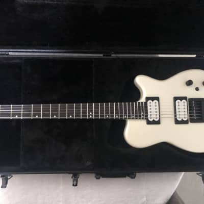 Kiesel HH2 Allan Holdsworth Semi-Hollow Headless 6-string Guitar circa 2016 Pearlescent White image 12