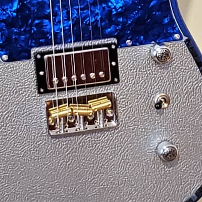 Custom Designed  & Crafted Blue Tele-style Silver Tolex/Dumortierite Stones #023 image 6