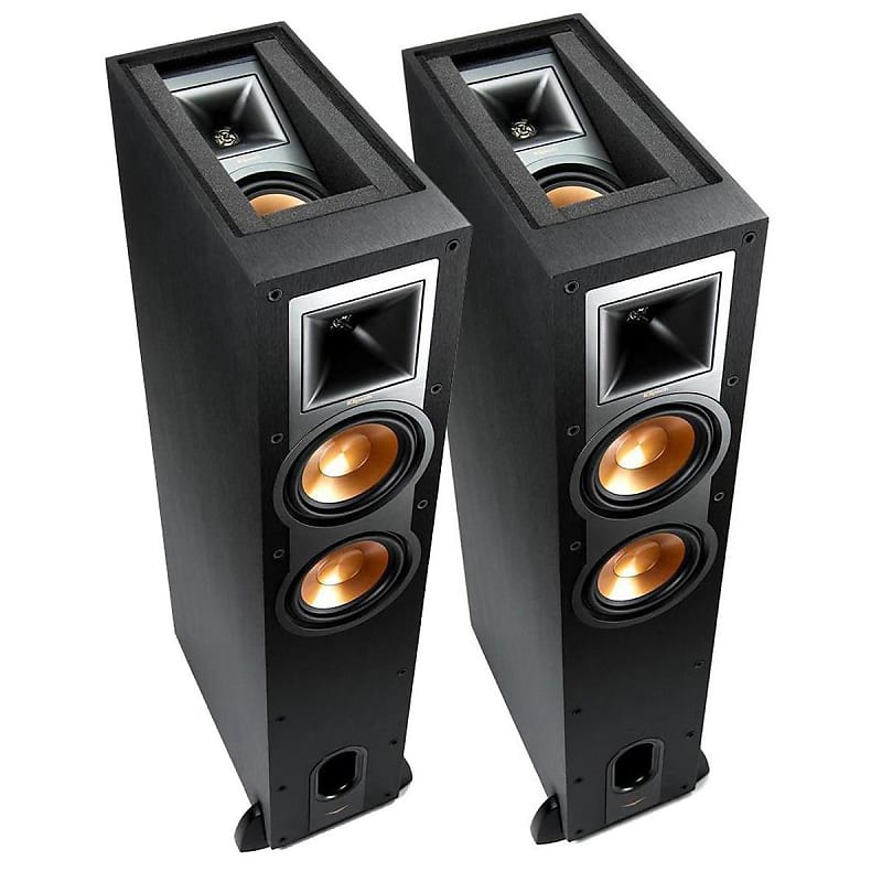 Klipsch Reference R-26FA Floorstanding Speaker, Black, Pair  			
