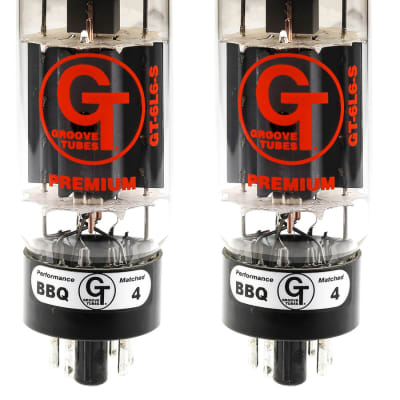 Groove Tubes Gold Series GT-6L6-R Matched Power Tubes Medium (4-7 GT  Rating) Duet