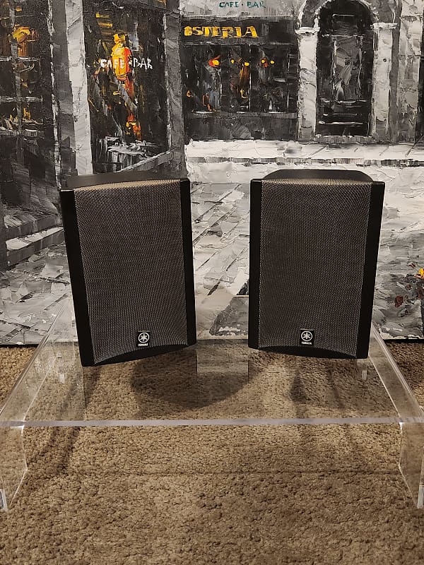 Yamaha Yamaha NS-AC328 Left Right Speakers 90s  - Black plastic  			