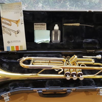 Jupiter Bb Trumpet, JTR 408, 7C mouthpiece, 2015, Gold lacquer | Reverb