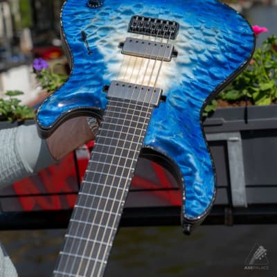 Mayones Regius 7 Core 5A Quilt Top - Caribbean Fade/Antique Black image 3