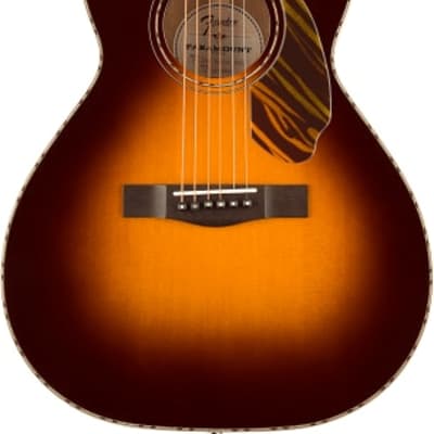Fender PS-220E Parlor Acoustic Guitar. Ovangkol Fingerboard, 3-Color Vintage Sunburst image 2