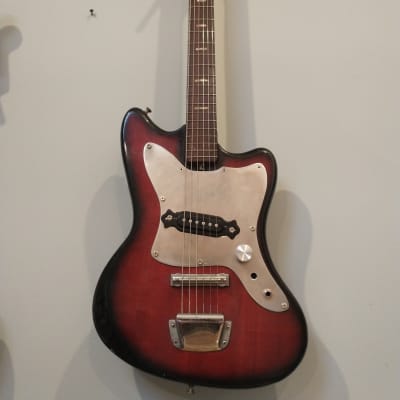 Unknown  Japanese 60s - 70s - Red Sunburst  Electric Guitar image 1