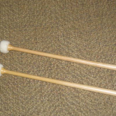 ONE pair new old stock (each felt head has a few small round impressions) Regal Tip 603SG (GOODMAN # 3) TIMPANI MALLETS,General - hard inner core covered w/ 3 layers of felt / rock hard maple handles (Produces good round tone & rhythmical articulation) image 14