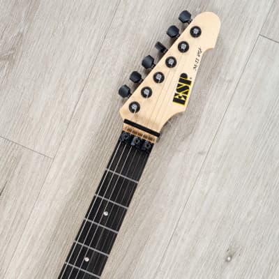 ESP USA M-II FR Guitar, Ebony Fretboard, Duncan Alnico II Pros, Black Open Grain image 9