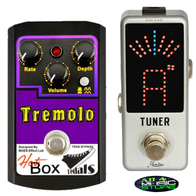 Hot Box Pedals HB-TR TREMOLO Analog Tremolo Guitar Effect Pedal + Tuner True Bypass Ships Free image 1