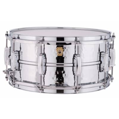 Ludwig USA LM402K Supraphonic Hammered Aluminum Snare Drum with Imperial Lugs, 6.5"x 14" image 2