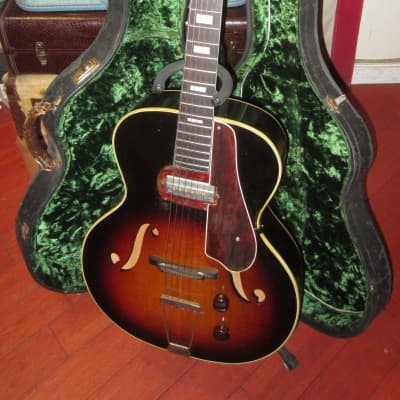 ~1952 Harmony H 50 Archtop Electric Hollowbody w/ Gibson P-13 Pickup Sunburst image 2