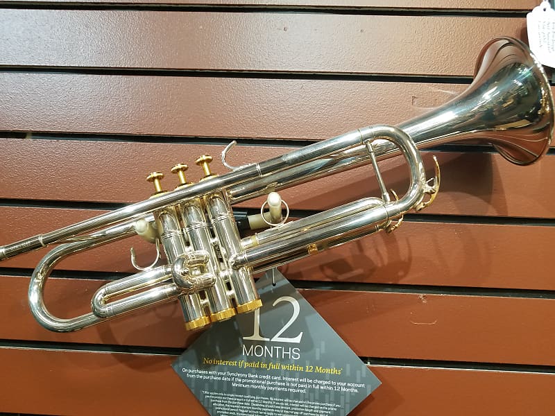 Blessing BTR 1460G Silver Trumpet w Gold Trim
