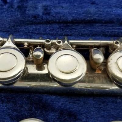 F.E. Olds Ambassador flute Silver with case, made in USA, Very Good Condition image 4