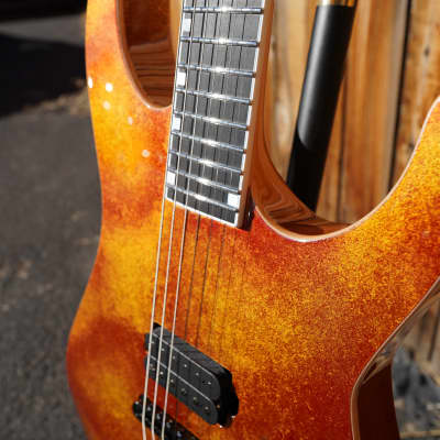 ESP USA M-I NTB TOM - Solar Flare 6-String Electric Guitar w/ Tolex Case (2023) image 7