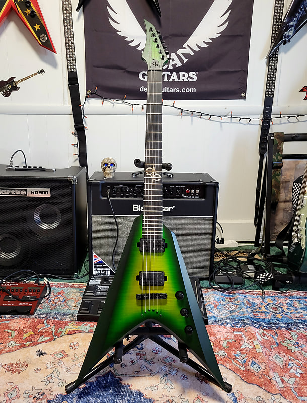 Solar V2.6LB 2021 - Lime Burst V guitar | Reverb