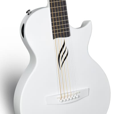 Enya Nova Go Carbon Fiber Acoustic Guitar White (1/2 Size) image 3