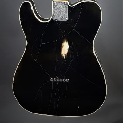 Manuel Ali Guitars Custom Thinline Relic  2020 relic black image 10