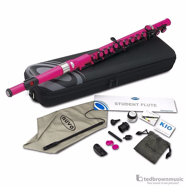 Nuvo SE200FPK Student Flute Kit w/ Straight Head, C-Foot, Case, Accessories image 1